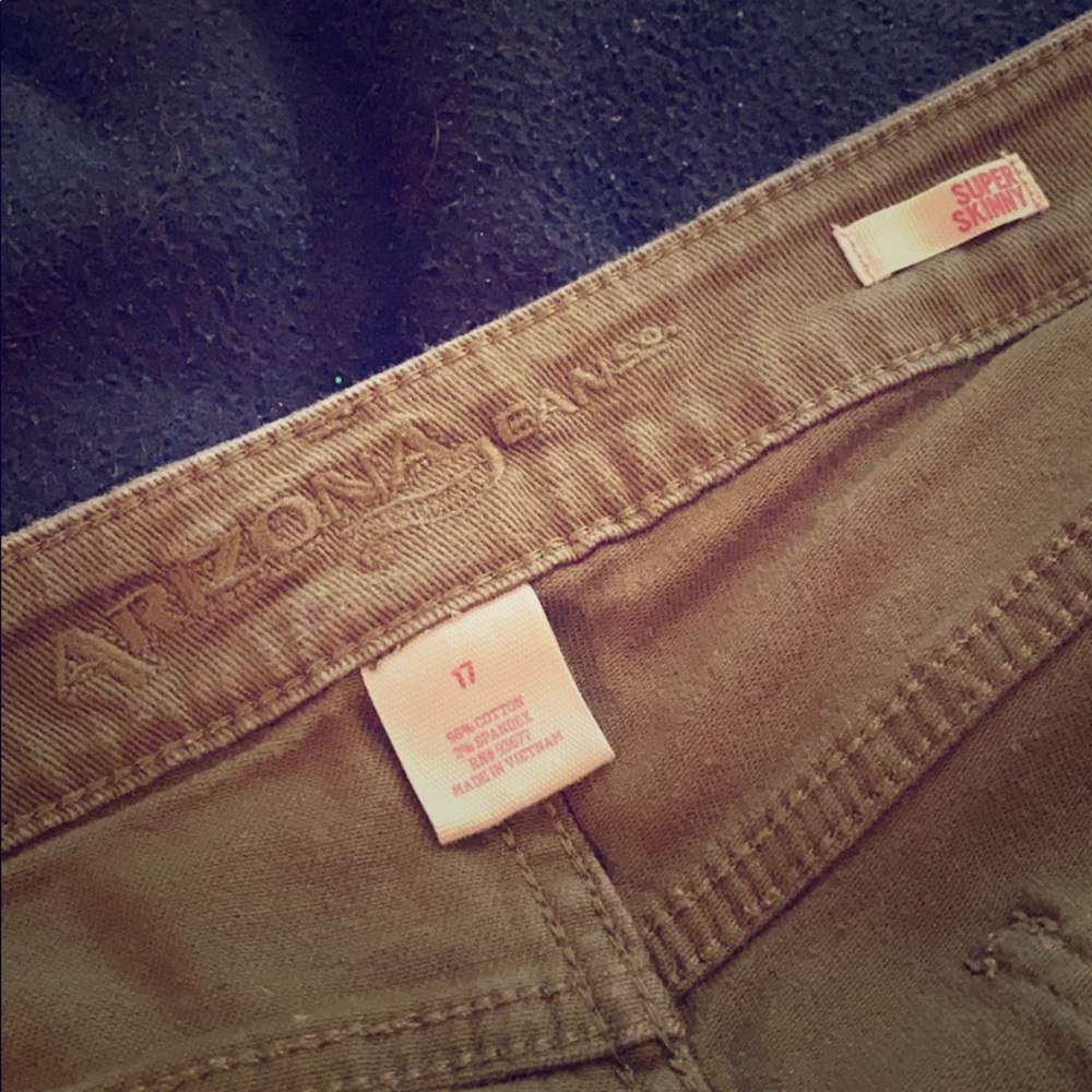 Arizona sz17 super skinny green pants